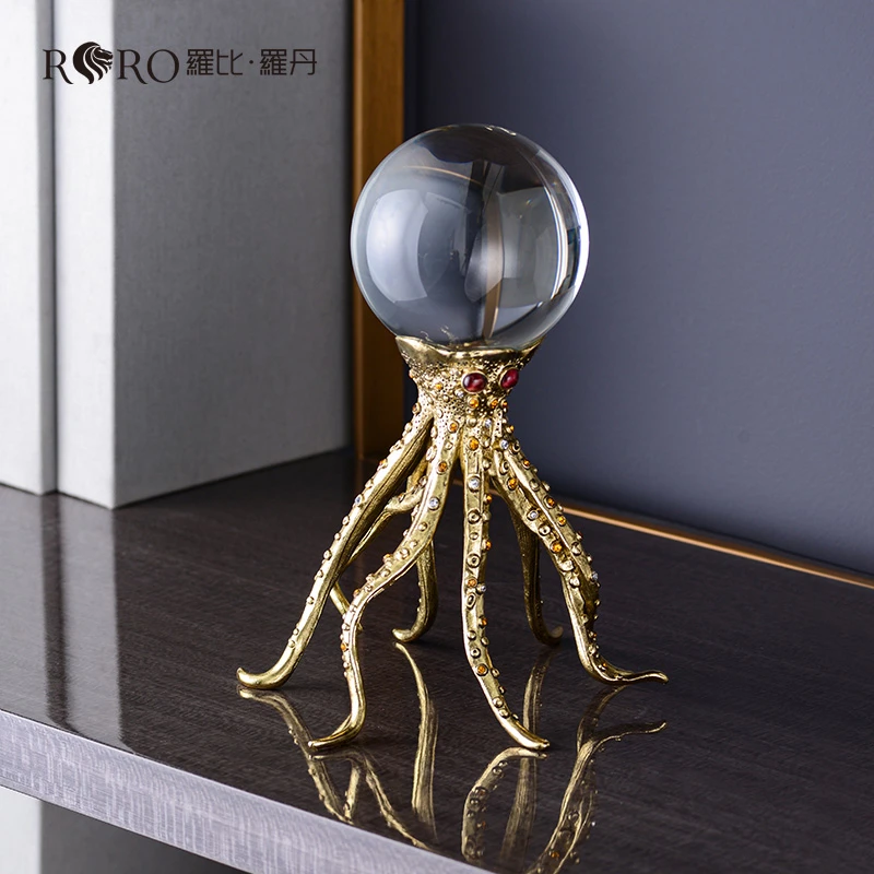 罗比罗丹财运亨通摆件风水球玻璃水晶球设计师客厅家居软装摆件