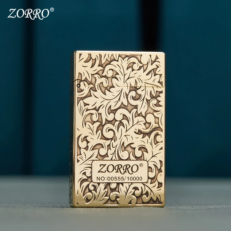 佐罗zorro黄铜煤油朗声打火机 响声钢音朗声纯铜雕刻深雕图案Z552