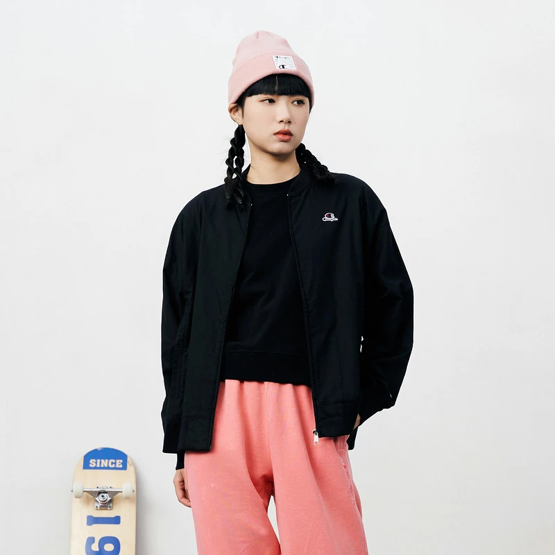 Champion冠军美式情侣刺绣logo印花拉链开襟夹克秋季潮流EW-VOT01
