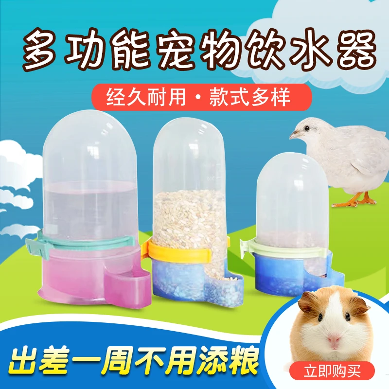 芦丁鸡出差用大容量饮水器自动下料水食两用鸽鹦鹉鸟类饮水喂食
