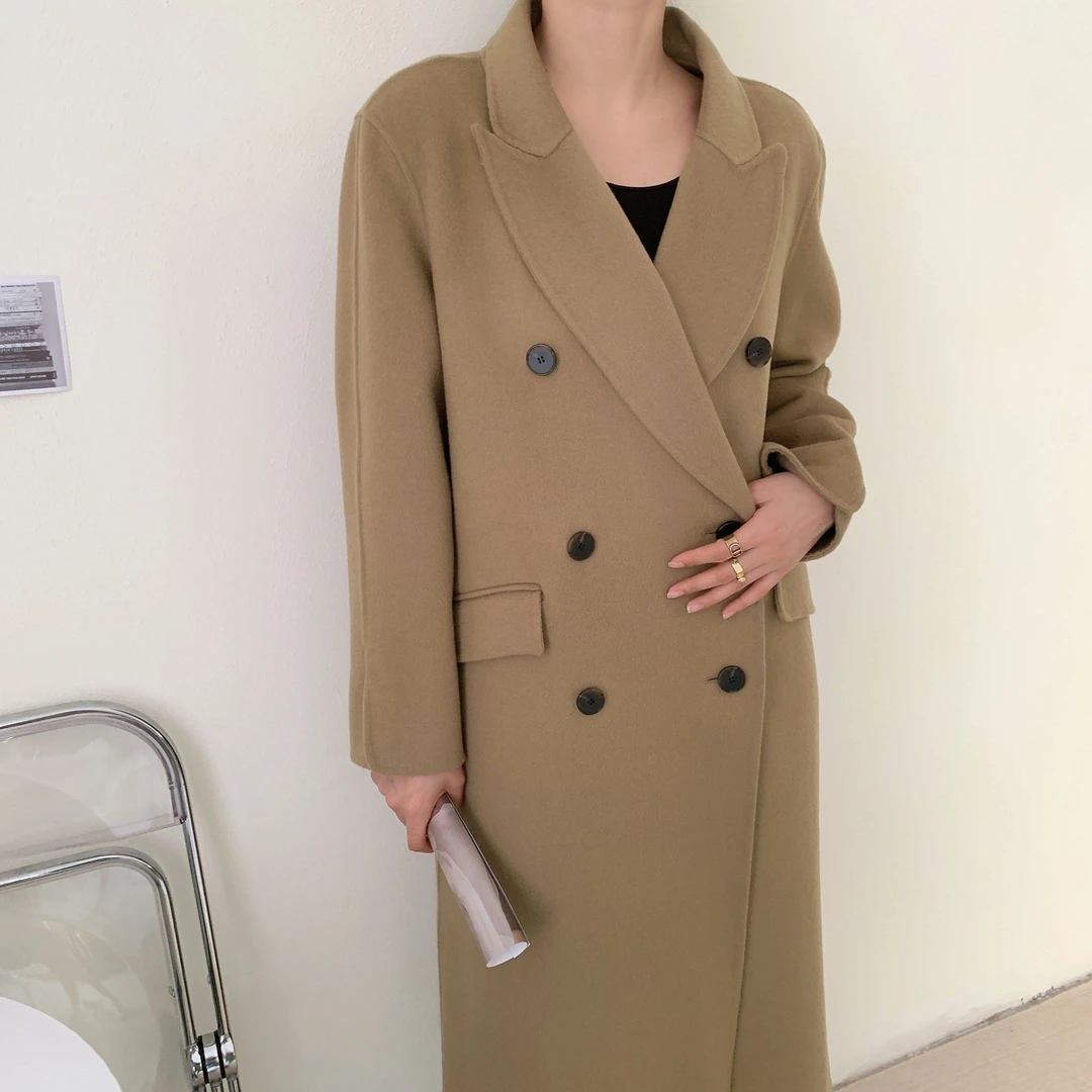 [盐系女孩]直角肩百搭款大衣