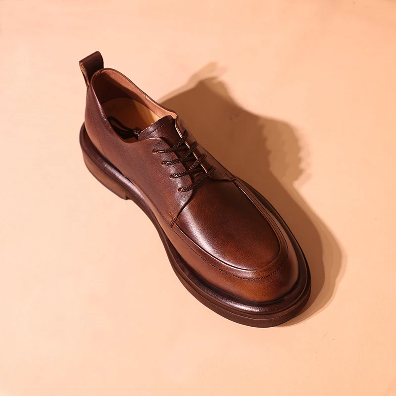 【原创手工】男真皮夏季正装皮鞋夏季男士男式男款透气皮鞋商务男