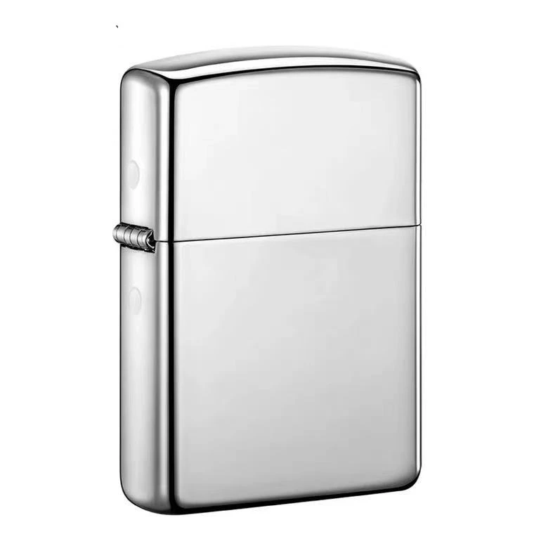 ZIPPO打火机原装盔甲167银色镜面光板