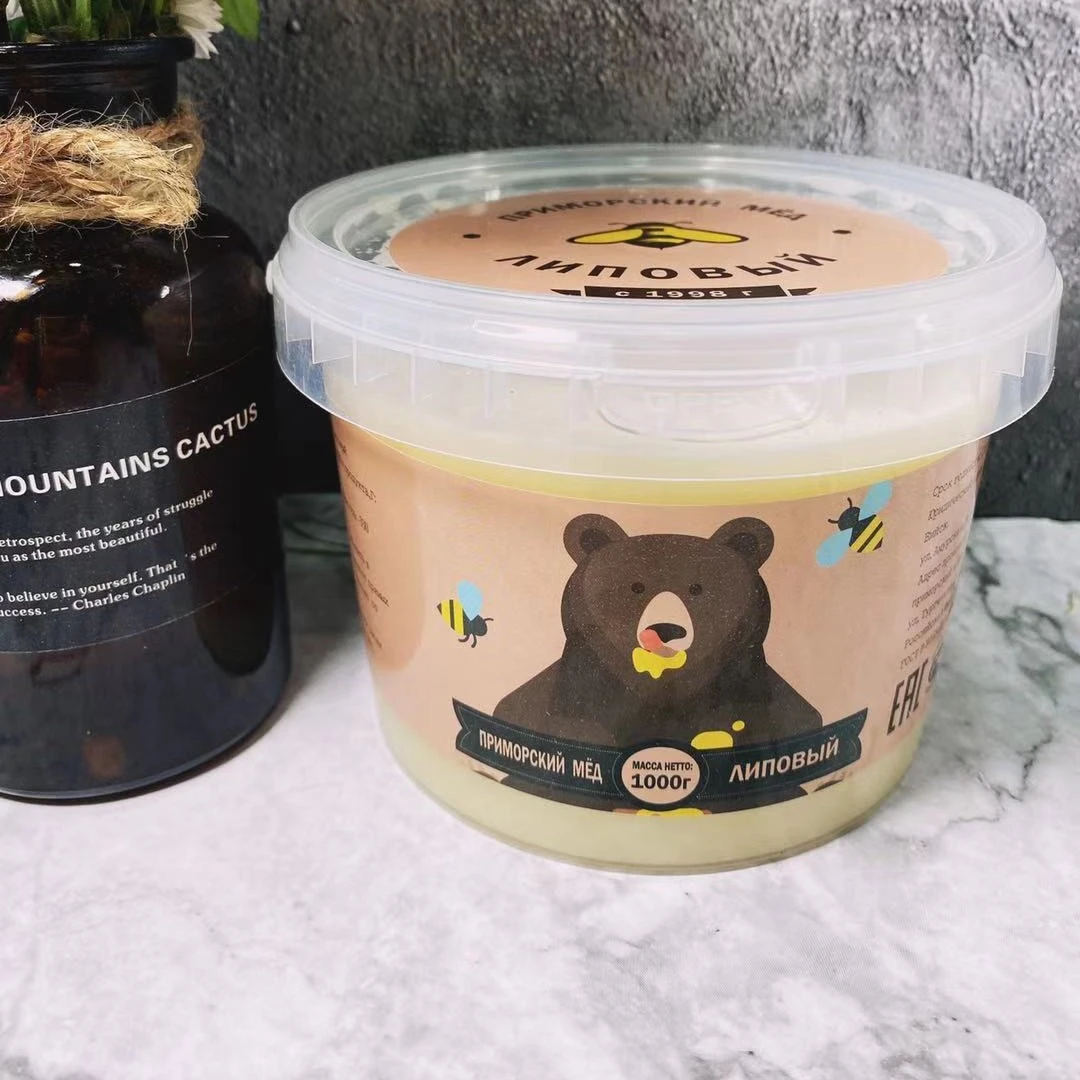 俄罗斯进口天然椴树蜜雪蜜自然结晶/桶1000g