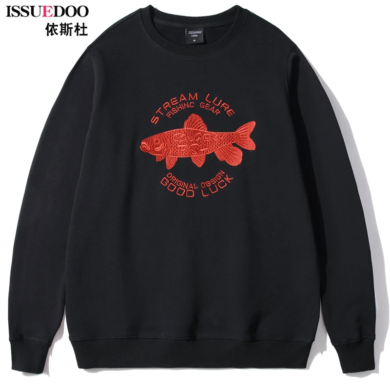 刺绣新款圆领卫衣男士秋装上衣宽松休闲套头潮牌长袖秋季外套