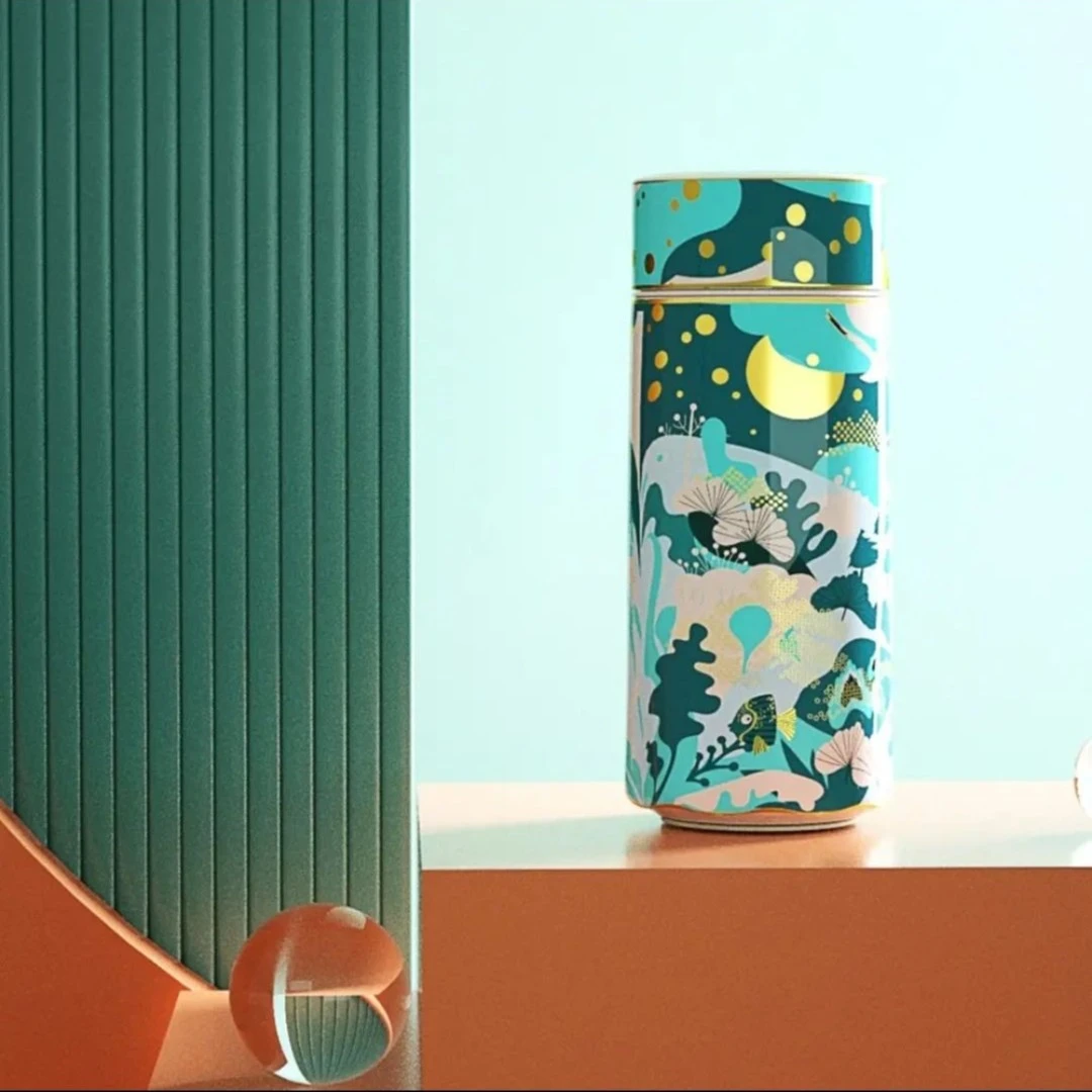 【成艺】蓝星双层保温杯泡茶家用户外便携随行防烫高档时尚茶水杯