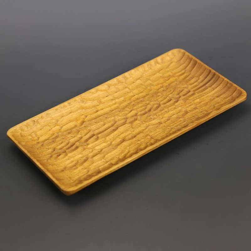 金丝柚木托盘长方形餐具托盘日式酒店餐盘水果盘茶托盘家用茶盘