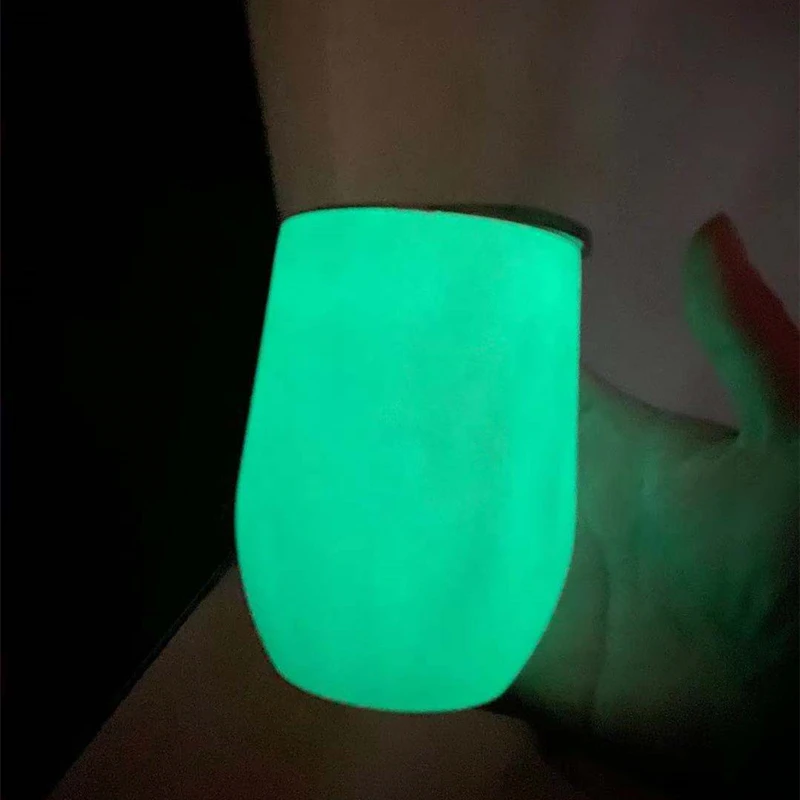 不锈钢真空夜光个性保温杯吸管杯绿色酒杯主人杯简约创意磨砂炫彩