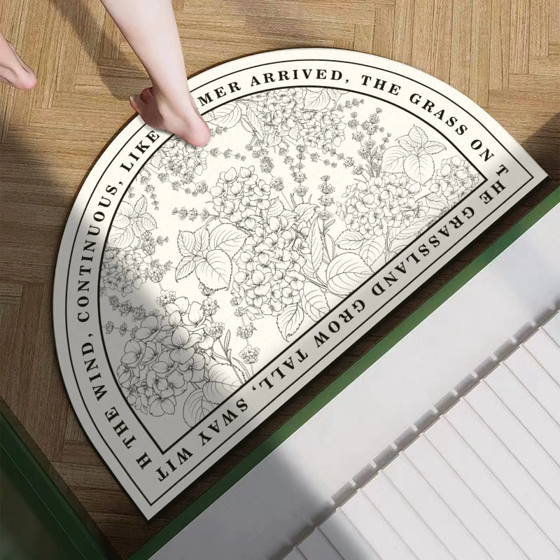 【西域猫】梦境花丛卫生间地垫浴室吸水脚垫门口软硅藻泥厕所防滑