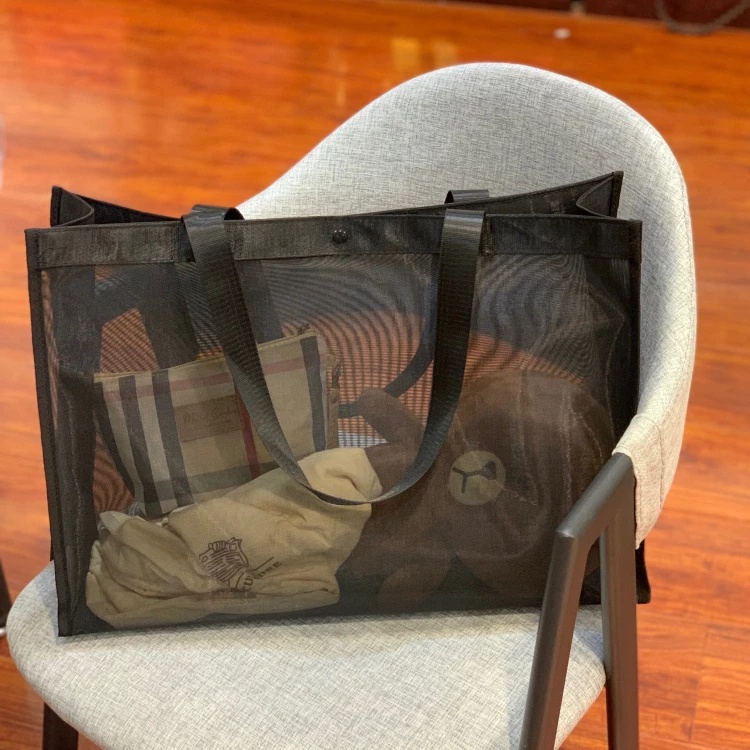 新款韩版is网纱透明购物袋女士包袋健身包沙滩包潮妈咪包可定制款