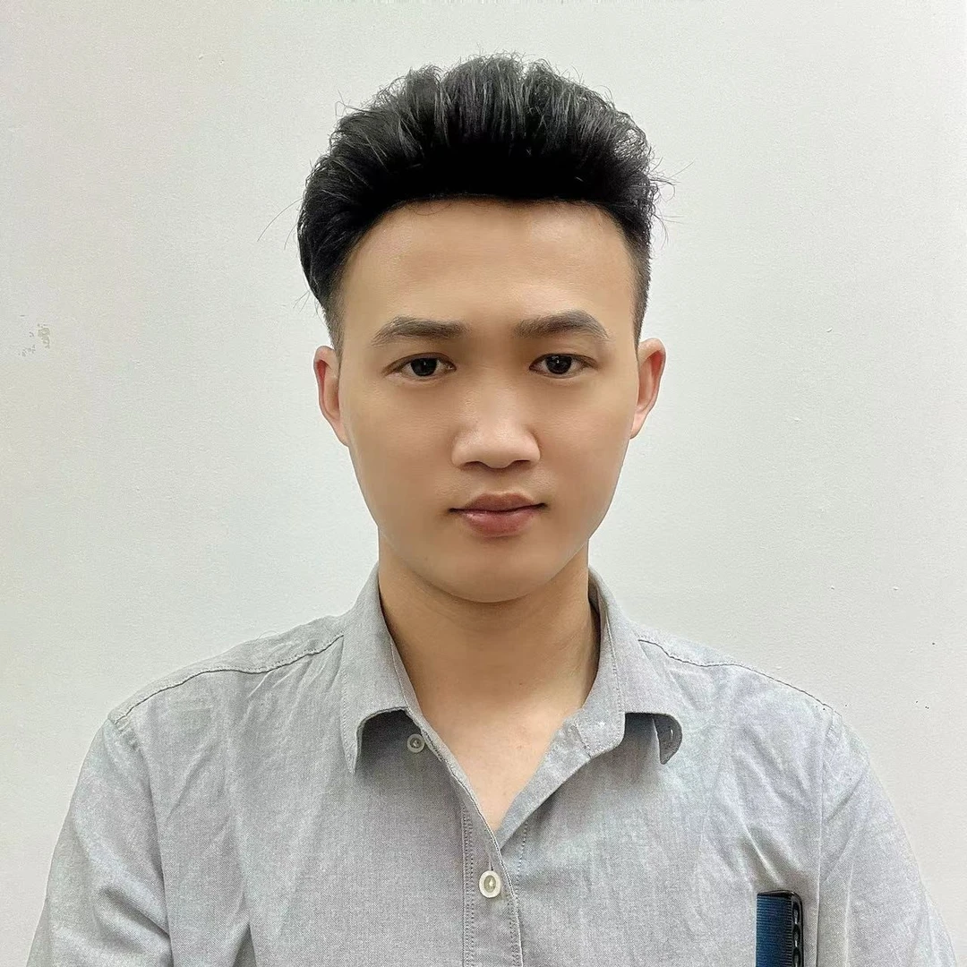 男士假发发片全真发手工勾织黑色背头减龄增发量