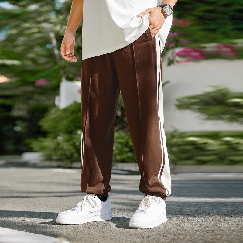 NMAX大码男装潮牌抽绳直筒运动卫裤胖子宽松加大休闲长裤CNR005