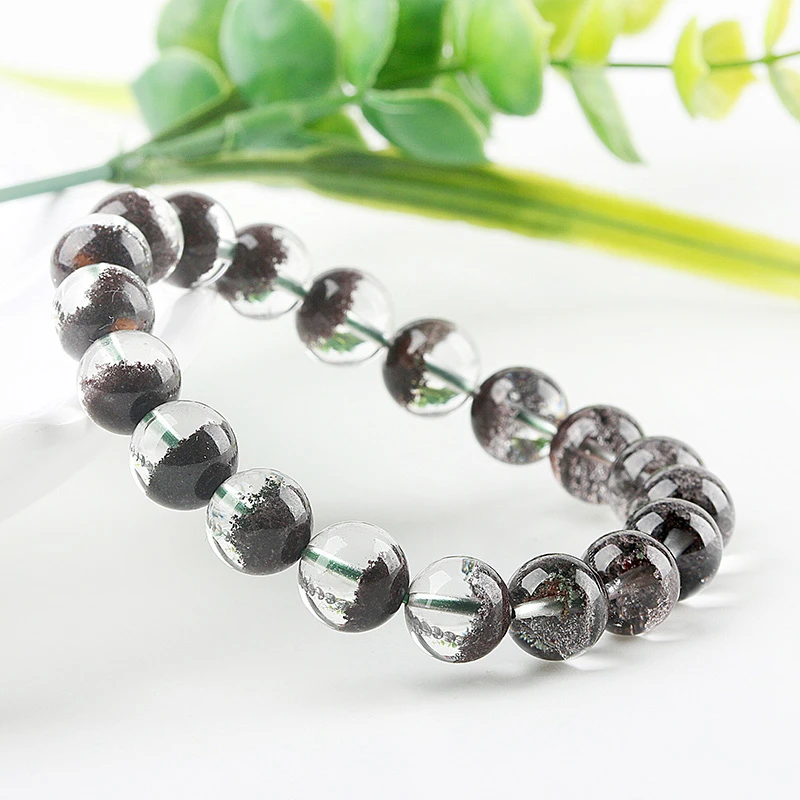 天然幽灵水晶手串 收藏级半盘聚宝盆红绿幽灵时尚百搭男女情侣款