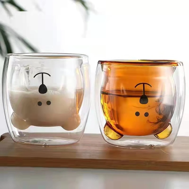 高硼硅双层玻璃杯260毫升咖啡杯