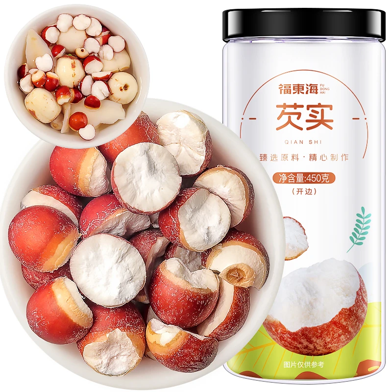 福东海 芡实450g 半开红衣芡实 肇庆鸡头米 芡实片瓣 炖汤煲粥