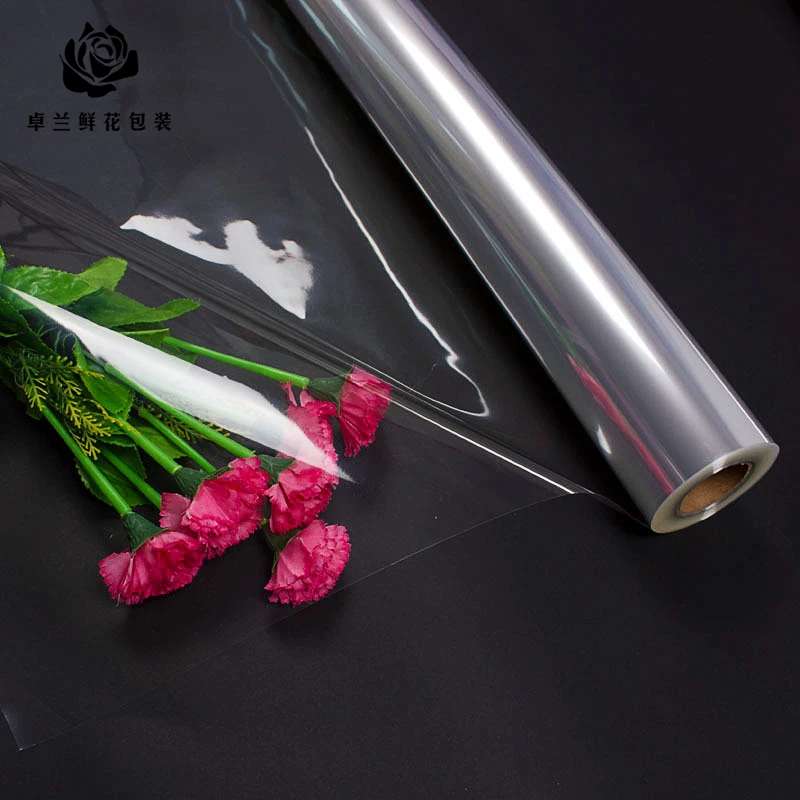 【直播】新款卷装玻璃纸鲜花玫瑰花康乃馨花艺包装材料花店用品