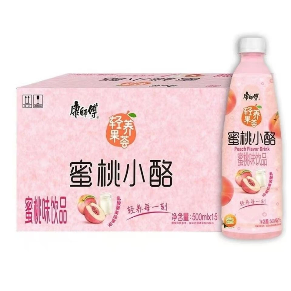 康师傅轻养果荟蜜桃小酪 500ml*15瓶整箱装 夏季饮品江浙沪皖包邮