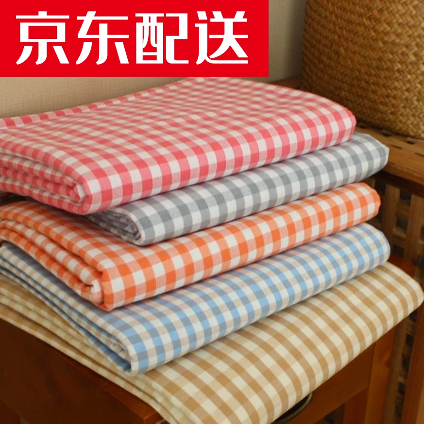 彩棉色织纯棉 老粗布 大床单2.5*2.5