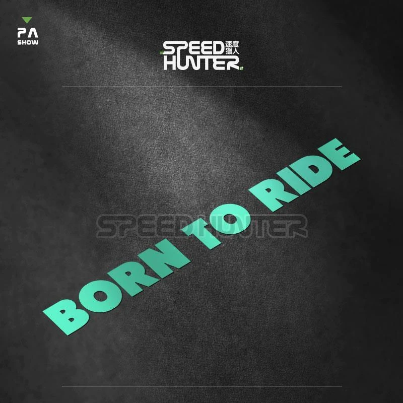 BORN TO RIDE骑行而生 美潮个性文字防水反光贴纸 摩托机车头盔贴