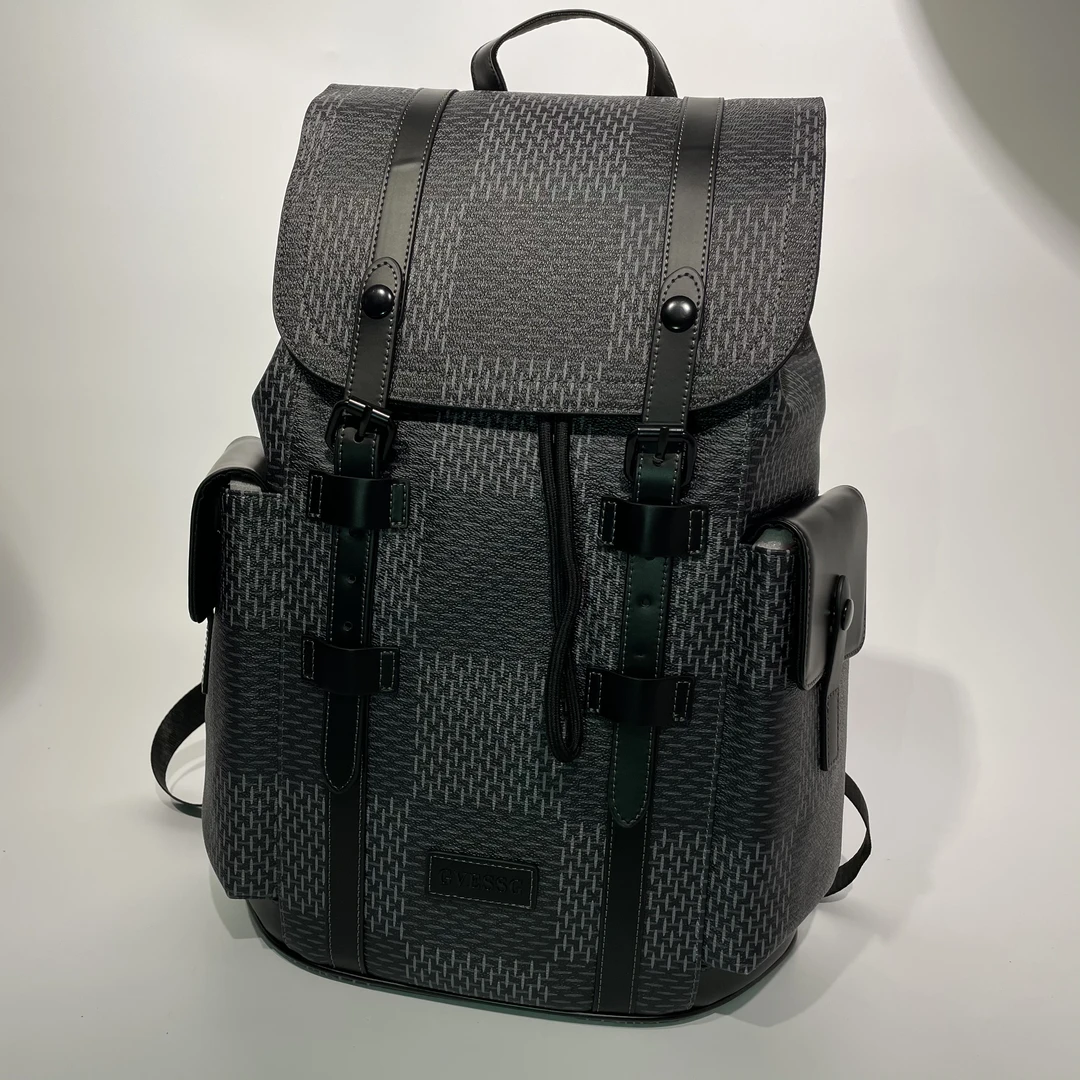 皮双肩背包大容量小众个性电脑包男女情侣款