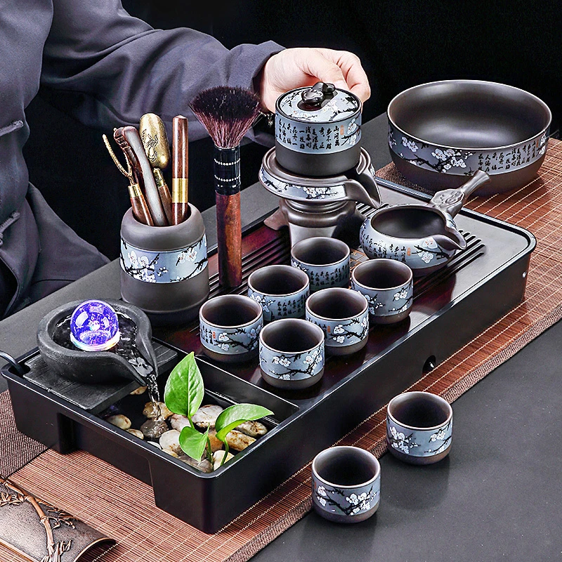 煌山功夫茶具套装家用紫砂轻奢高档懒人泡茶神器喝茶自动泡茶壶