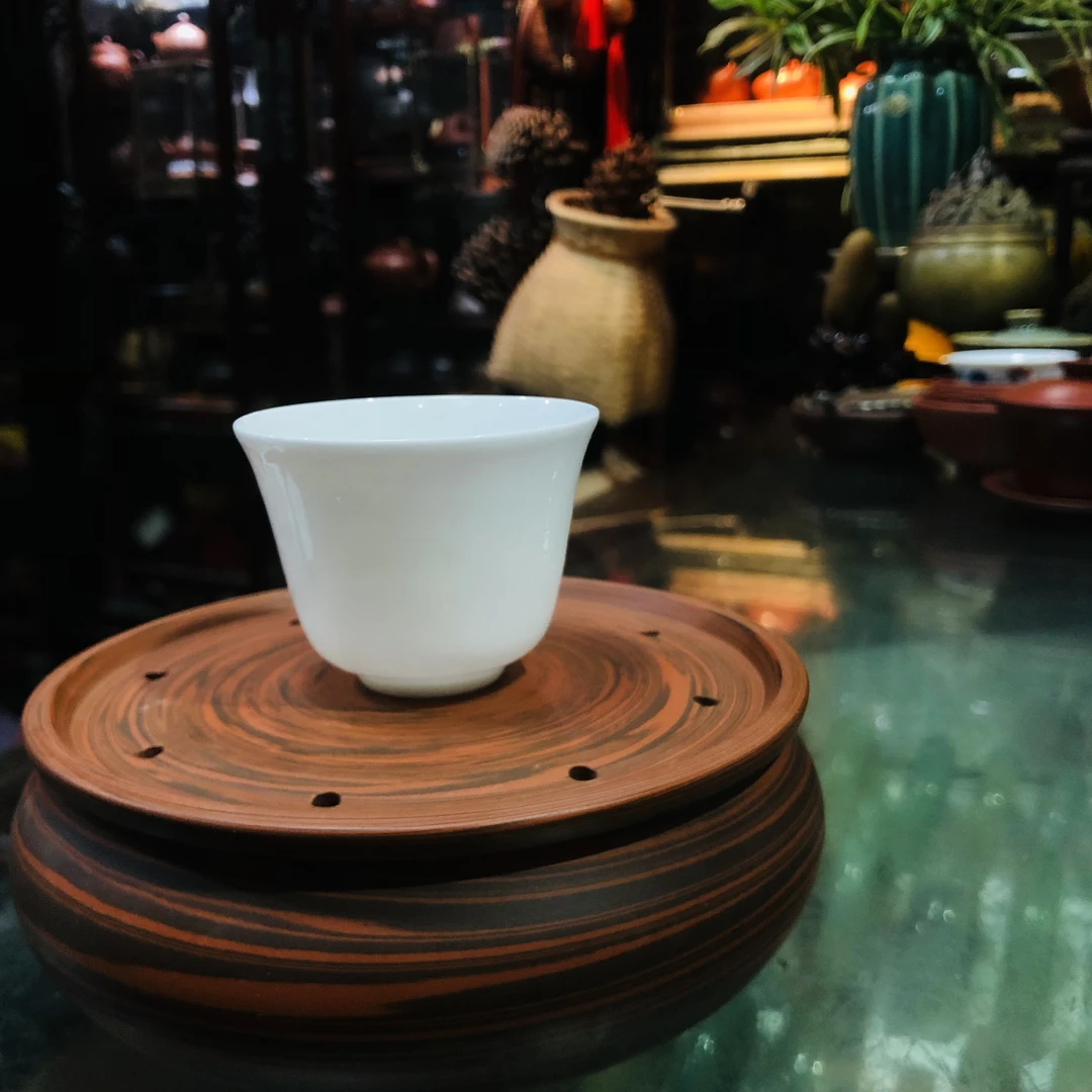 薄胎骨瓷花神杯闻香杯高脚杯48cc一盒6个装