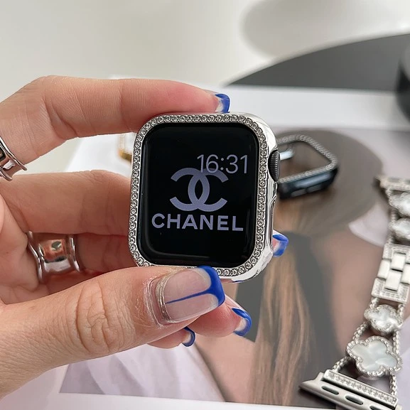 blingbling闪钻保护壳电镀套[单圈钻]适用于iwatch1-10se苹果表壳