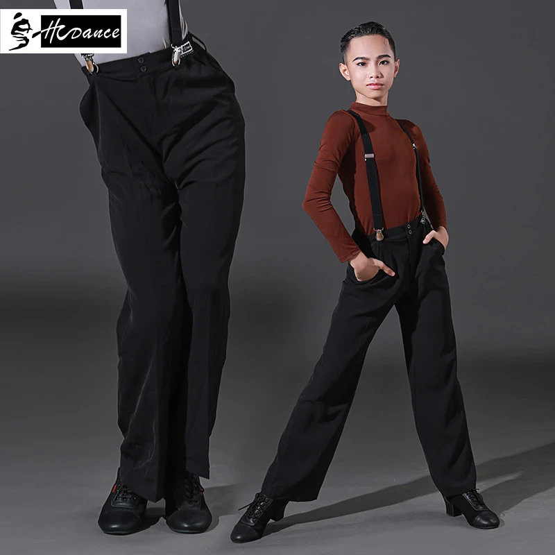 皇朝拉丁拉丁舞裤男童比赛规定裤子男孩表演服长裤拉丁舞服HN8011