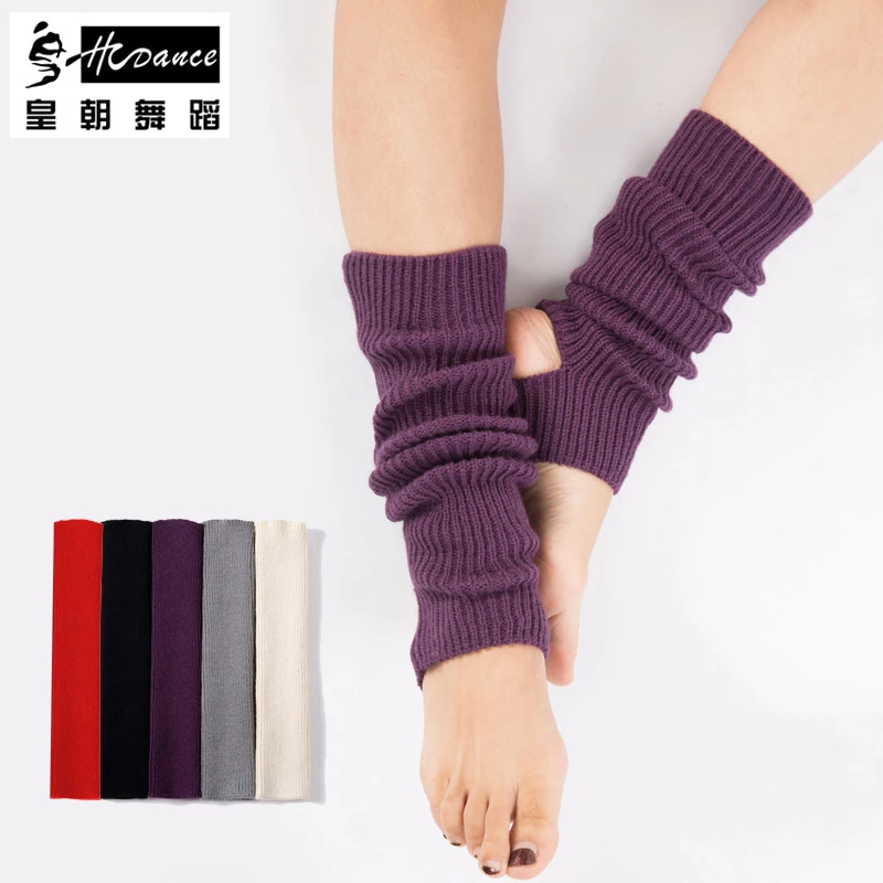 舞蹈短袜套踩脚带洞毛线袜套拉丁舞练功服腿袜成人儿童通用 A5050