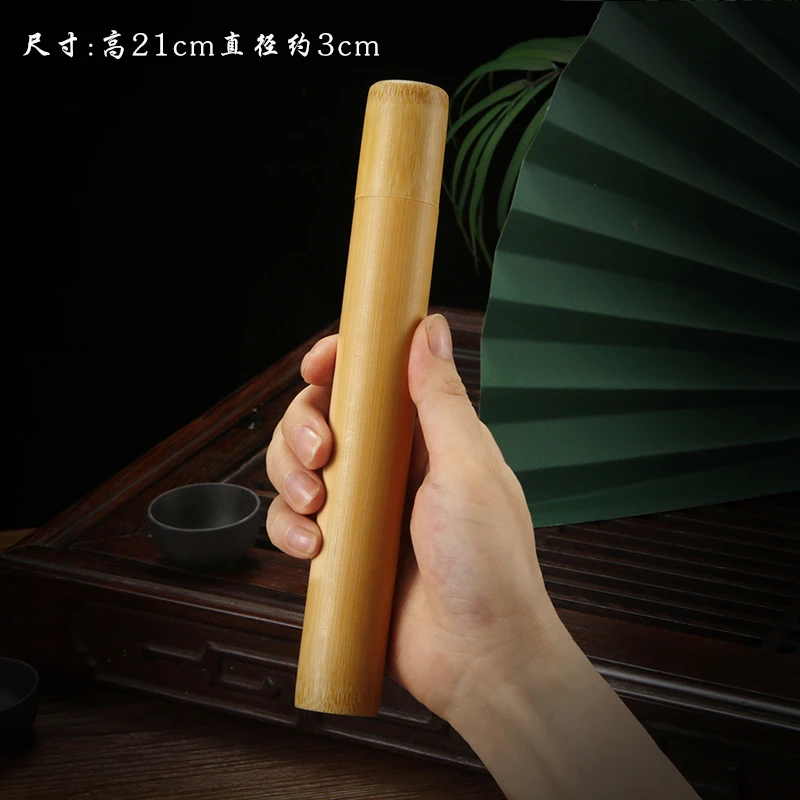 环保健康天然竹制旅行牙刷收纳盒便携式牙具洗漱收纳筒大人小孩