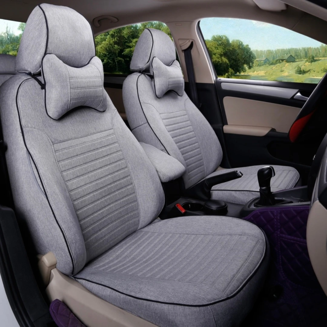 专车定制全包四季亚麻布艺汽车座套按专车专用定制五座六座七座