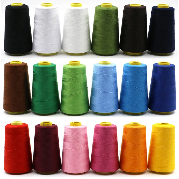 家用彩色缝纫线缝纫机线缝衣服线手缝白色大卷宝塔线手工缝补针线