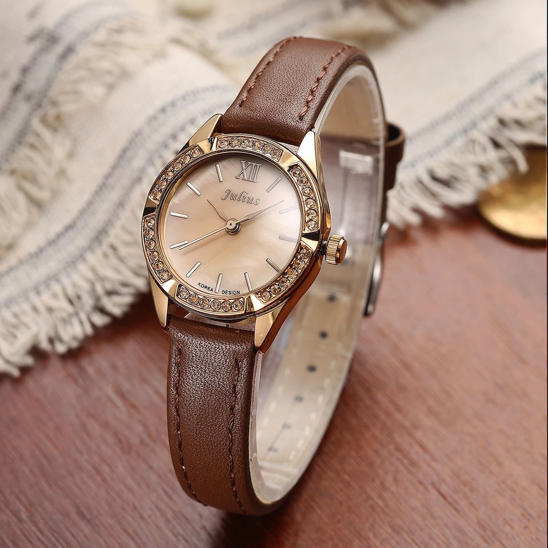 聚利时/JULIUS手表女时尚珍珠显白防水女士手表石英女表JA-730