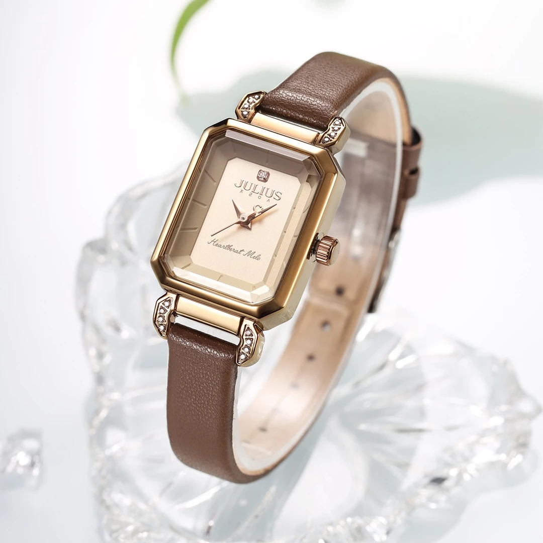 聚利时手表女时尚简约小众潮流腕表复古方形防水石英女士表951