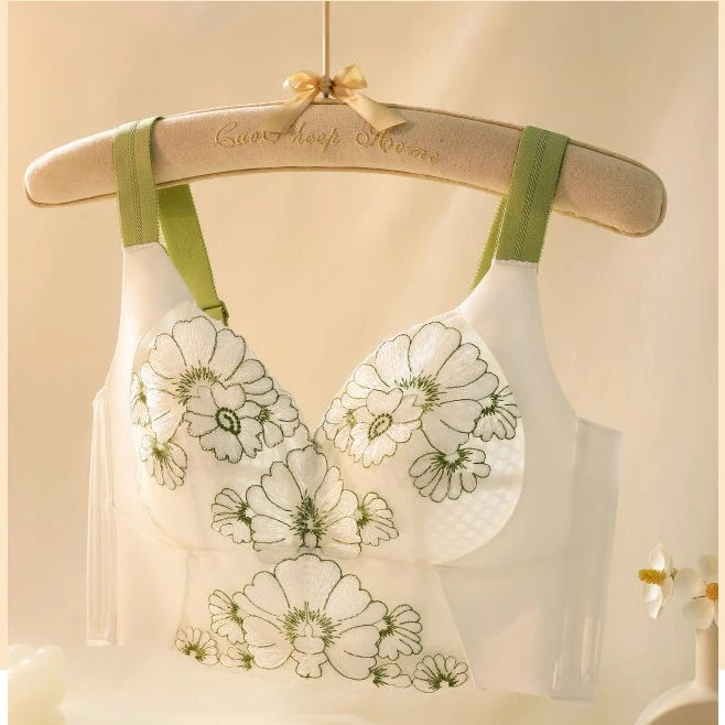 【专柜正品】新款刺绣抹胸蕾丝美背背心 聚拢有型