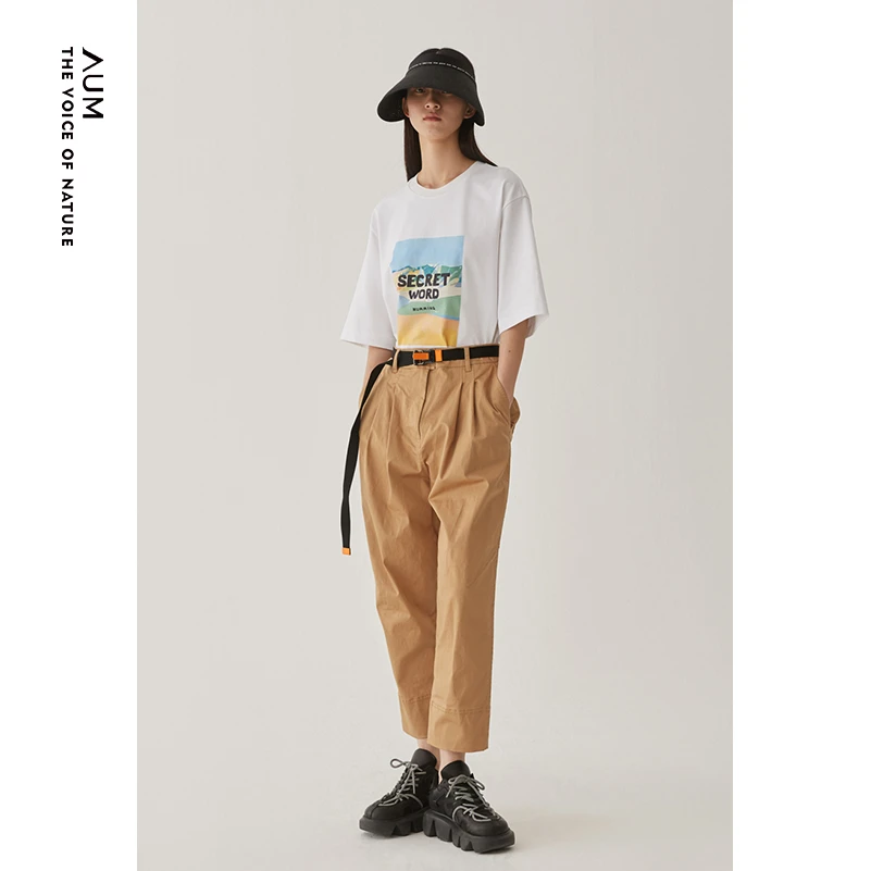 【羊羊专享】AUM/噢姆时尚宽松舒服百搭休闲裤夏季套装