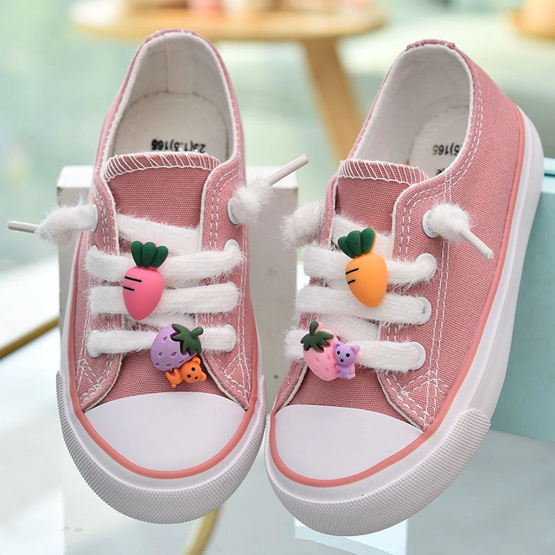 女童鞋2025春季新款一脚蹬布鞋中大童软底单鞋百搭鞋儿童帆布鞋潮