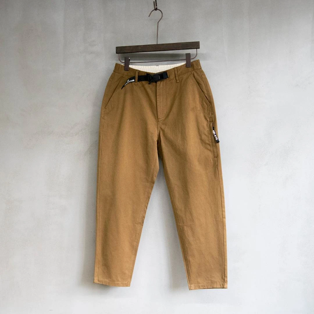 北纬三十度原创设计师贡缎棉男装春季时尚休闲舒适宽松直筒休闲裤