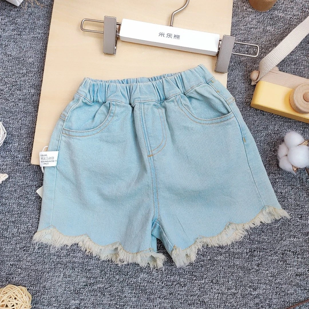 0260 米乐熊女宝宝牛仔短裤复古儿童装夏季M0260KB01夏装裤子宝宝