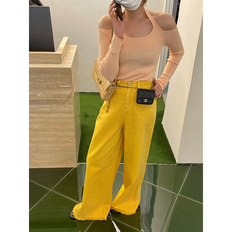 【12.19】ACSENSE 冰丝针织挂脖百搭小众上衣 AC22876