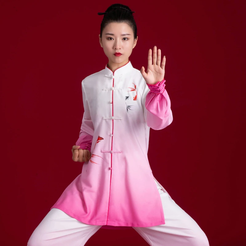 【太极鱼 星光弹力麻】长款太极服套装表演武术拳高端