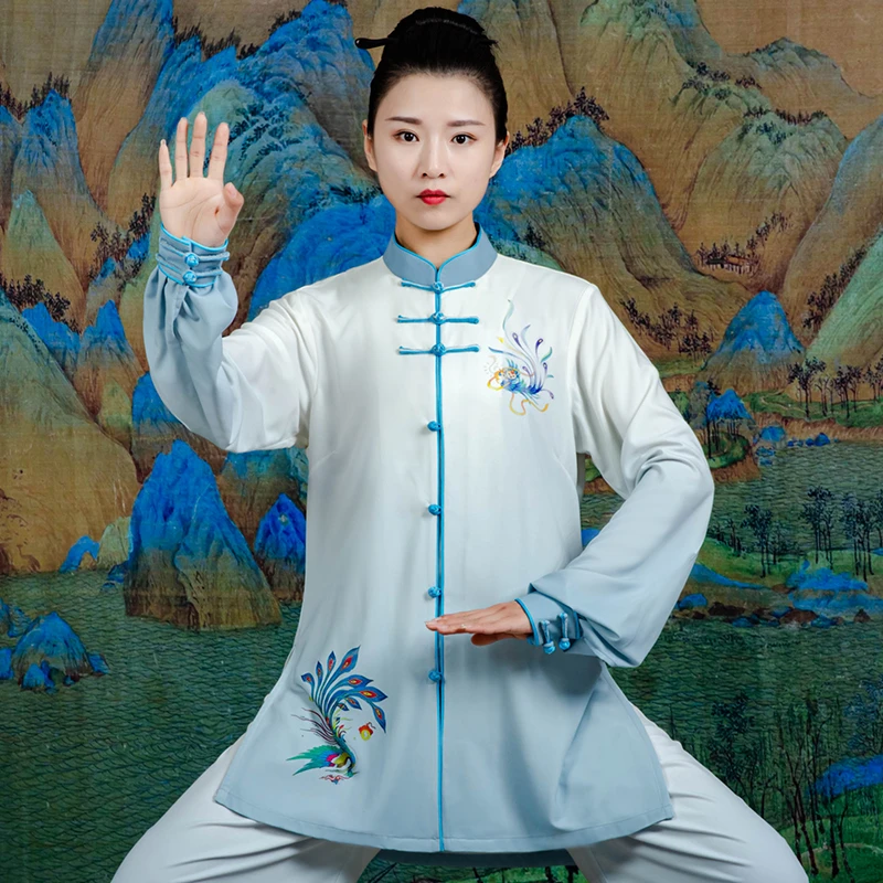 【凤舞祥云-星光弹力麻】太极服高档透气薄款拳练功服武术表演服