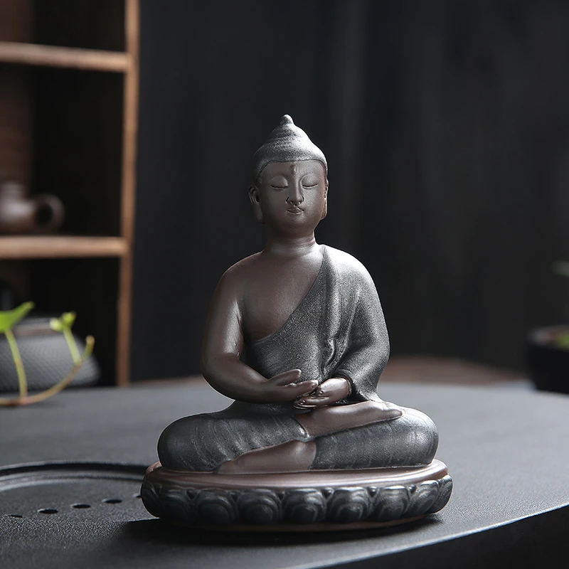 【一禅】静思释迦牟尼 莲花大日如来 紫砂茶宠 可养茶宠摆件 配件
