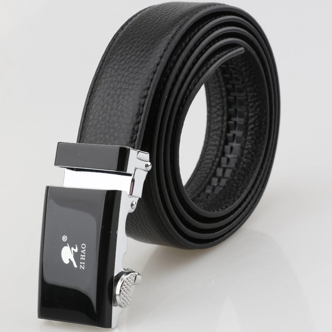 自豪  新款男士真皮皮带自动扣商务百搭牛皮腰带现在拍发双压线
