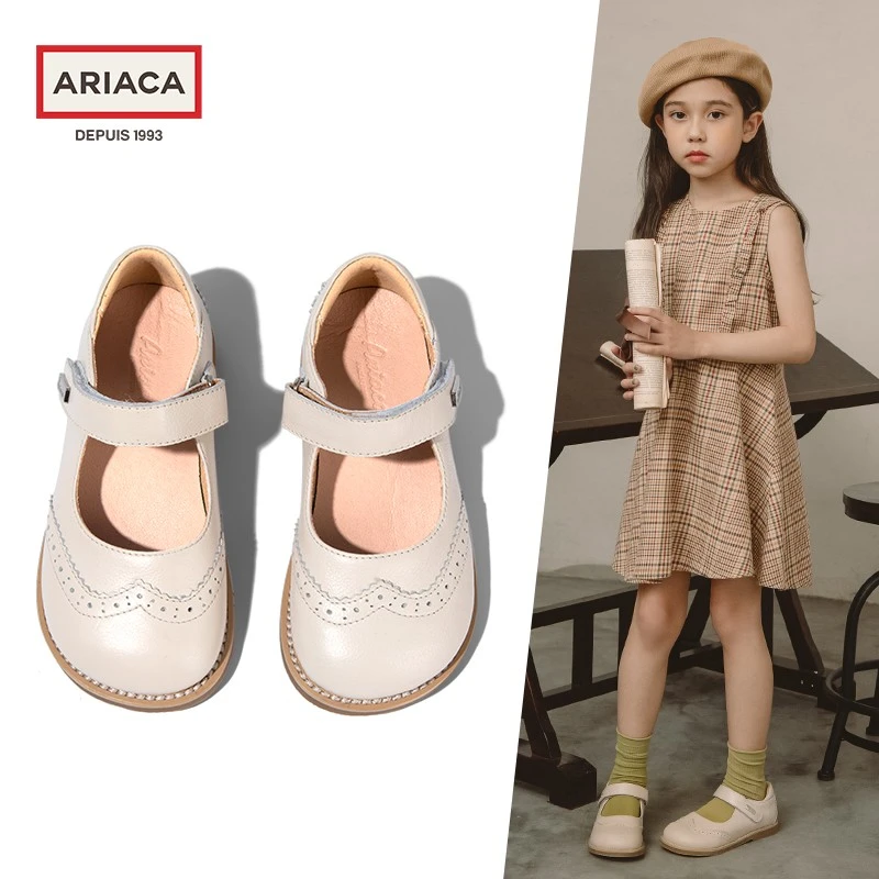 ARIACA女童鞋儿童公主小皮鞋女孩春秋鞋子宝宝真皮单鞋软底英伦风