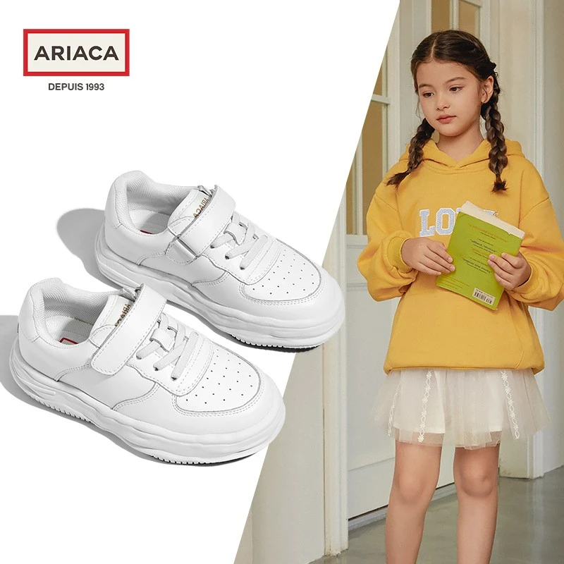 ARIACA艾芮苏童鞋女童鞋子父亲节轻便新款春季秋季白色儿童运动鞋
