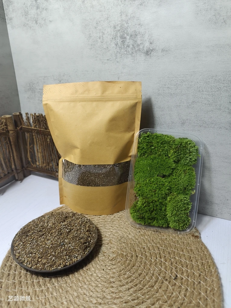 套餐 一袋500G苔藓专用土 一盒人工驯化新鲜苔藓盒子尺寸17*12