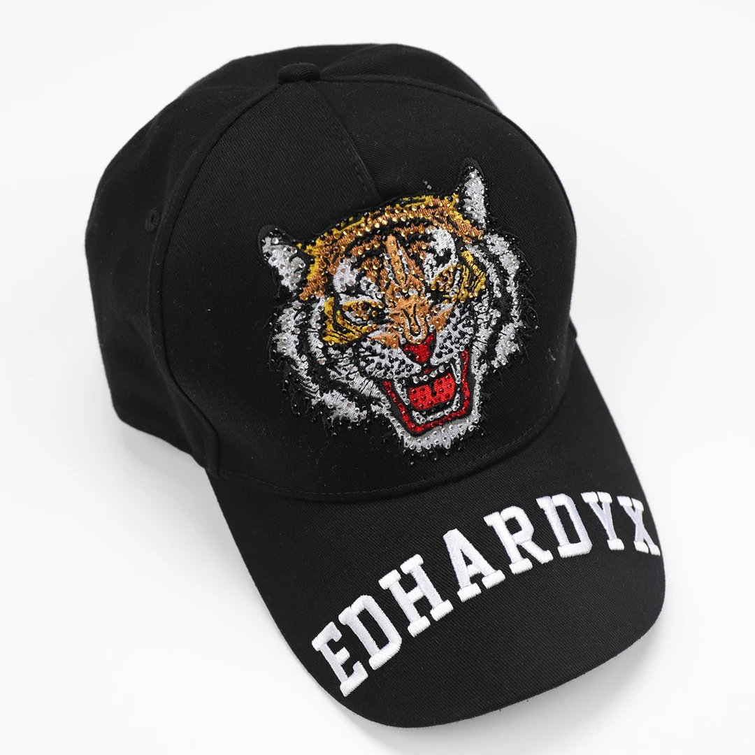 【高漂亮专属】Ed hardy X虎头烫钻LOGO绣花纯色帽子棒球帽X1OBU659