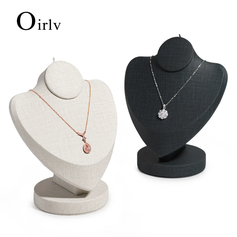 Oirlv/多宝妮 首饰展示架 PU皮人像模特脖子项链展示道具
