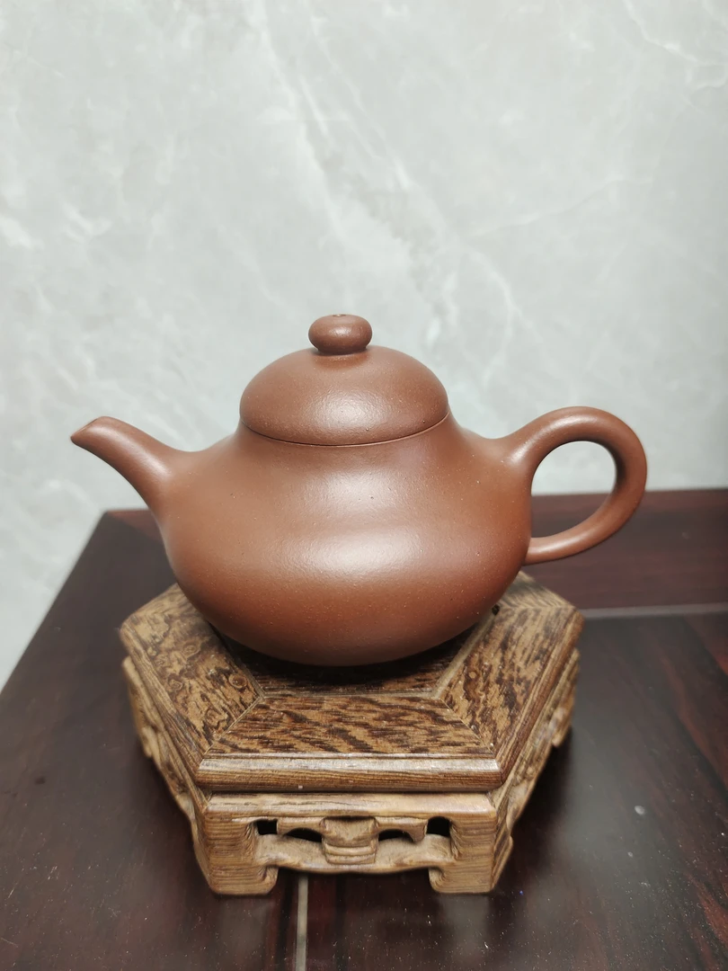 殷俊亮全手工红皮龙梨形壶150cc